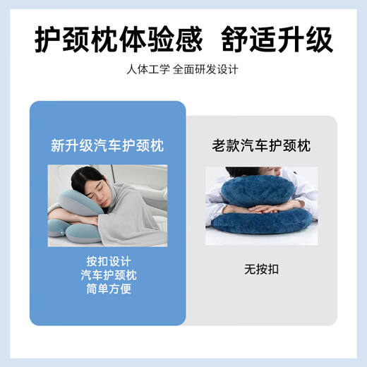 WITCEMEY nap pillow office nap artifact u-shaped nap sleep pillow student adult workstation table and chair ice silk pillow