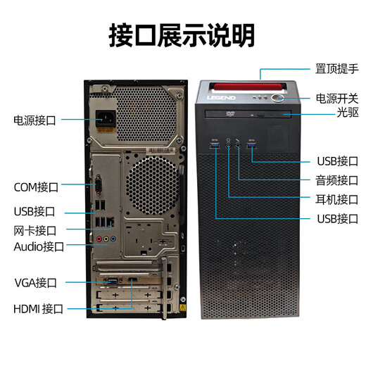 联想（Lenovo）国产化信创企业级服务器工作站电脑主机 个性化定制化 开天M740J D2000 16G 512G RW JM7201 2G独立试用版