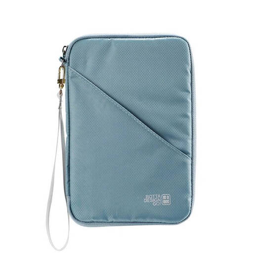 Yonghuan large-capacity passport bag portable family travel travel passport clip storage bag carry bag large blue gray can hold 4 passports