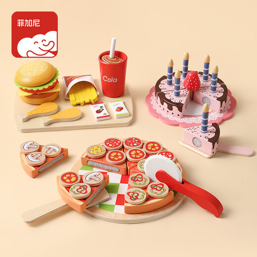 Figani Children's Kitchen Toys Pizza Fruit Cut Le 1 House Game 3-6 ans Cadeau d'anniversaire pour filles