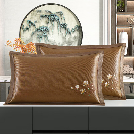 Caja de almohada de seda de hielo de verano de Summer XI Caja de almohada de almohada de almohada de almohada de verano de dos lados de doble cara Casa de almohada de ratán individual para adultos un par Vínculos de hielo 679-7 Funda de almohada de bosque morado (un par) x '48cm*74cm