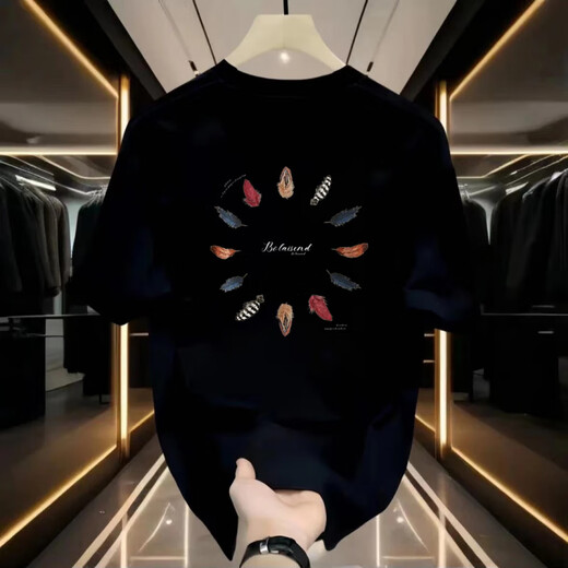 Kurashi Ichiki Brand tendance 260g T-shirt à manches courtes de coton pur