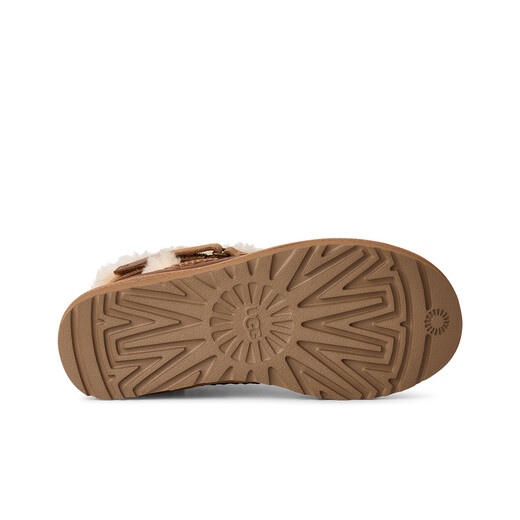 UGG new autumn women's comfortable, fashionable and warm flat-soled splicing casual belted short snow boots 1174575 CHE | Maroon 38