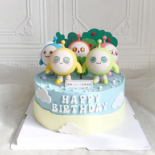 溥畔网红仔仔装饰卡通仔仔熊失心熊粉仔熊小熊摆件儿童生日装扮 月球兔仔仔5个