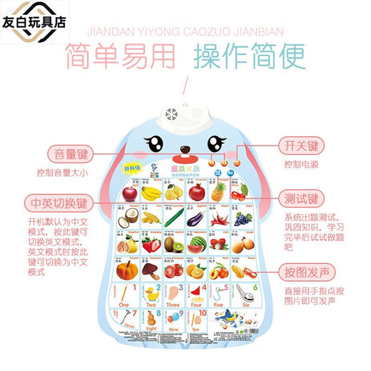 Shantoulin Village Baby Erleuchtung früh Bildung Audio Poster Bilder Säuglinge und Kleinkinder Klicken Sie Klick, um Akustik Worterkennung Spielzeug Großhandel chinesische Pinyin zu lernen