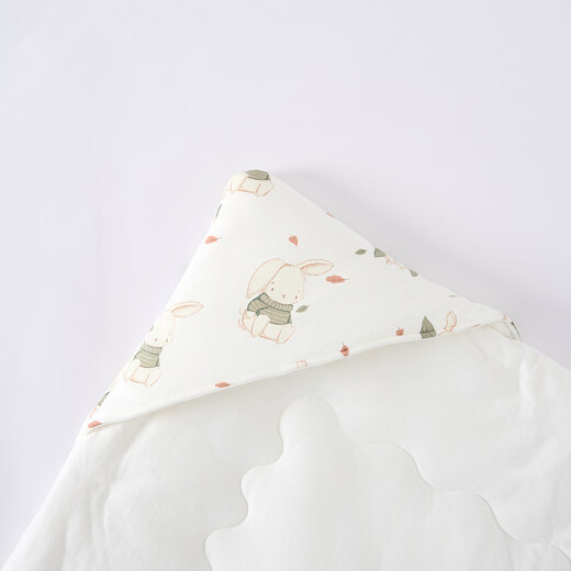 
Tongtai (TONGTAI) baby bag quilt with newborn quilt pure cotton quilt 0-6 months old baby thickened cotton quilt with full moon 100 days of carving blanket Green rabbit (Autumn and winter thickened 0-15C) 90x90cm