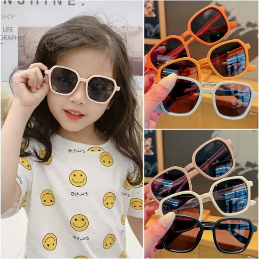 Kinderrahmen Sonnenbrille 2025 neuer Stil für Männer und Frauen Sonnenschutz Sonnenbrille rundes Rahmen 1 Paar