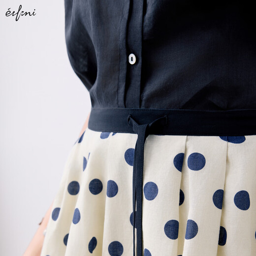 Eifli (Eifini) Eifli Polka Dot-Rock für Frauen Sommerfarbe Taille A-Line