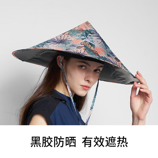 Kenmont foldable sunny and rainy lightweight hat, head-mounted fishing umbrella hat, outdoor play sunshade and sun protection hat km-6126