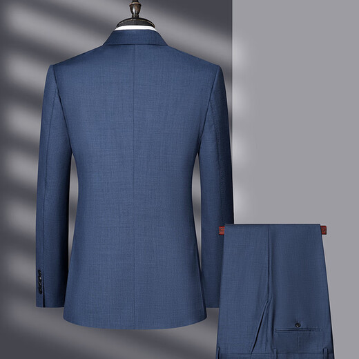 Wirpta high-end brand suit men's autumn and winter new worsted 100 wool business formal banquet dress wedding blue (spot delivery) M 170