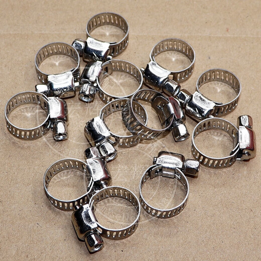 
Yusenyi high-quality universal stainless steel hose car special throat hose oil pipe clamp hose water pipe clamp 9mm width throat hose 21-3890-100 pieces/pack