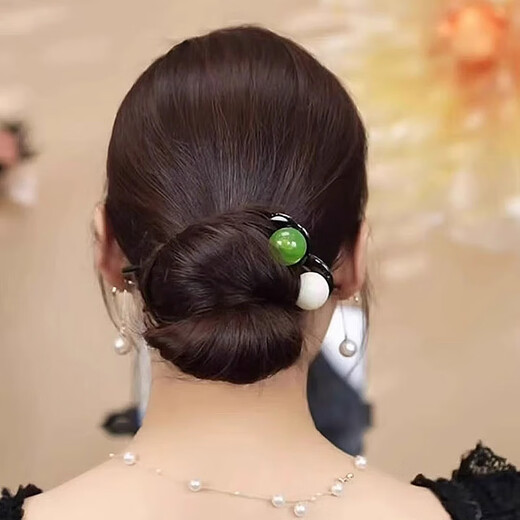 The new Chinese-style retro U-shaped ball head three-tooth comb hairpin for the back of the head is a two-piece set recommended by the store manager.