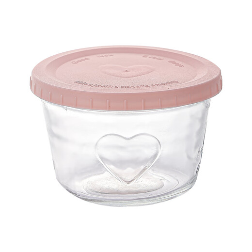 Meikejie pickle sealed jar glass preservation box high-looking storage box refrigerator preservation jar side vegetable kimchi jar packaging box multi-functional glass packaging jar + red sealing lid 350ML 1 piece