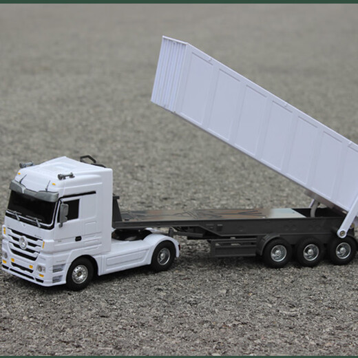 Jingxuan Remote Control Engineering Vehicle Dump Super Large Mercedes-Benz Transport Truck 24G Remote Control Tump Charging Children's Electric Vehicle White Dump Truck (can be loaded and tipped) Standard configuration (including a rechargeable battery)