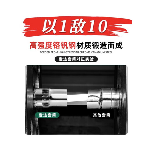 世达套筒小飞中飞大飞外六角套筒头棘轮扳手套管头12/13/14/17/19 小飞(4.5mm)6.3mm系列1/4-11303