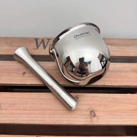 Wing Fantasy 18/10 stainless steel thickened solid garlic pounder stone mortar pounding jar home