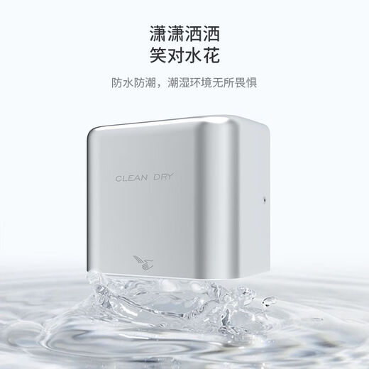 不锈钢厕所烘手器烘干机卫生间烘手机全自动感应干手器吹干手机 A3893A蓝色不锈钢短款