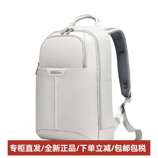 新秀丽（Samsonite）色通勤时尚简约聚酯纤维电脑包旅行包书包背包双肩包男女同款情侣 基础装(包+吊牌)