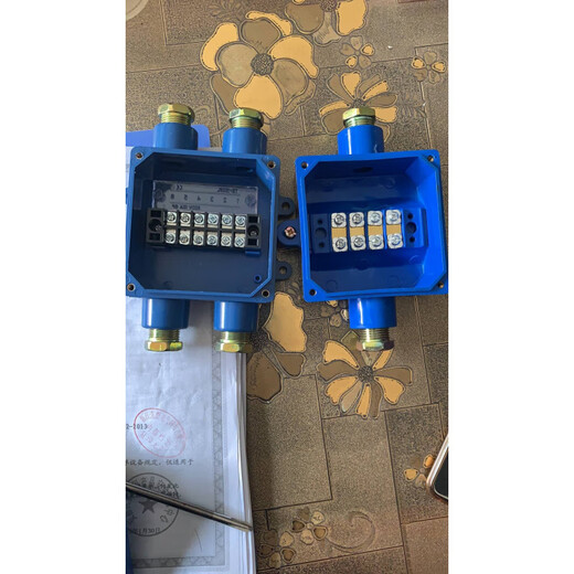 JHH-3 mine intrinsically safe circuit junction box 2-way 4-way mine tunnel wire and cable connection junction box dark blue JHH-2 way