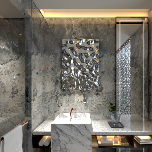 YWZR Wohnzimmer-Eingangswandbehänge, leichte Luxus-Wanddekorationen, Modellzimmer, Galvanisierung, Wassermuster, Wandbehänge, Hotel-Wanddekorationen, 140–82 cm