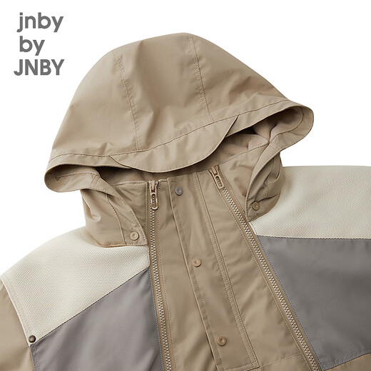 Jnby by JNBY Sports Series Jiangnan Buyi Children's Clothing Water-repellent and Breathable Jacket Autumn and Winter Boys and Girls 1O9610620 212/Light Gray Khaki 130 cm
