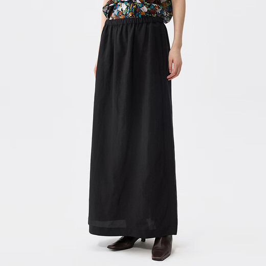 JNBY【商场同款】25夏新品半身裙女宽松直筒5P6D13590 001/本黑 XS