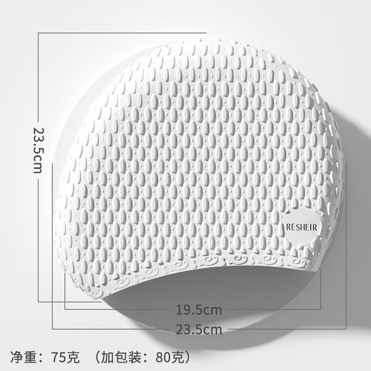 Chuangjingyi chooses silicone swimming cap for women, plus size, waterproof, non-stretching, long hair, fashionable and comfortable, ear protection, adult women's swimming cap, Luyang silicone swimming cap + swimming goggles + nose clip earplugs (set