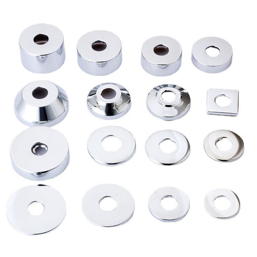 
Angle valve stainless steel decorative cover shower faucet 4 points 6 points faucet accessories triangle valve stainless steel ugly cover 4 points hole * width 67 * height 3523 flat plating