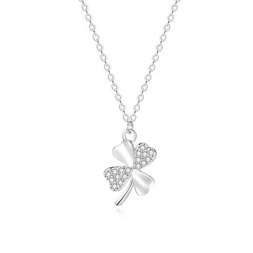 Taname good luck always lies in the necklace tower gift four-leaf clover necklace niche design clavicle chain birthday gift for girls 999 pure silver full gift box