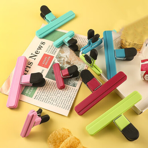 First idea of food sealing clip to keep fresh plastic bags, snack clip, milk powder bag sealing strong clip, kitchen household moisture-proof, 2 large, 3 small, five mixed packs