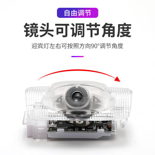 Litian 2224 Crown Lufang Welcome Light 9721 Crown 12th Generation 13th Generation 14th Generation modified door projector light 97-17 HD non-fading model Crown Technology Mark single price