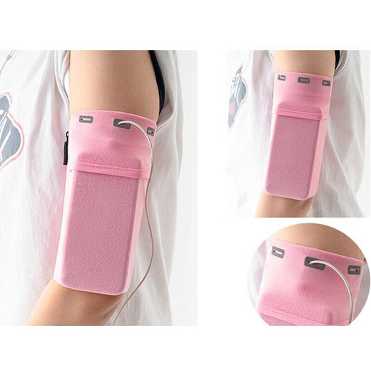 Yunpo running sports mobile phone arm bag for men and women, outdoor fitness equipment arm bag armband, gray L (suitable for arm circumference 27-29cm)