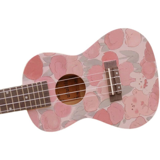 
OTHER high-value 21-inch entry-level beginner cute ukulele boys and girls small guitar children 23-inch musical instrument Tulip bear model 23-inch