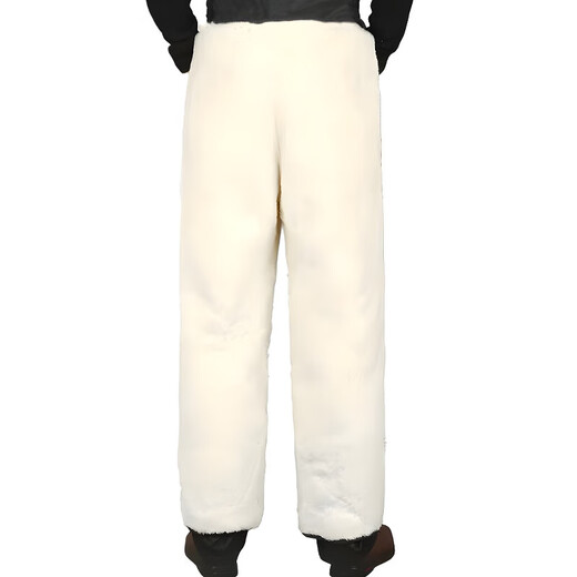 Romon Wolle Baumwollhose Männer und Frauen Fell integrierte Hosen Winter mittleren und älteren Menschen sowie samt verdickte echte Leder warm warm hohe Taille Schaffell Hose reines Wolle (abnehmbar) Boutique Lammfell integriert 42 Taillenumfang 3 Fuß 5 [Ganzleder geschnitten]