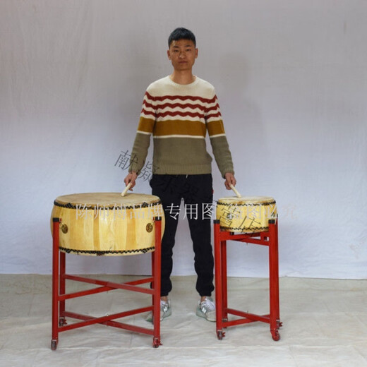 陈师傅黄牛皮大鼓白茬堂鼓成人锣鼓节奏扁鼓道士手鼓儿童小鼓椿木牛皮鼓 黄牛皮鼓面 6寸锣鼓+鼓棒