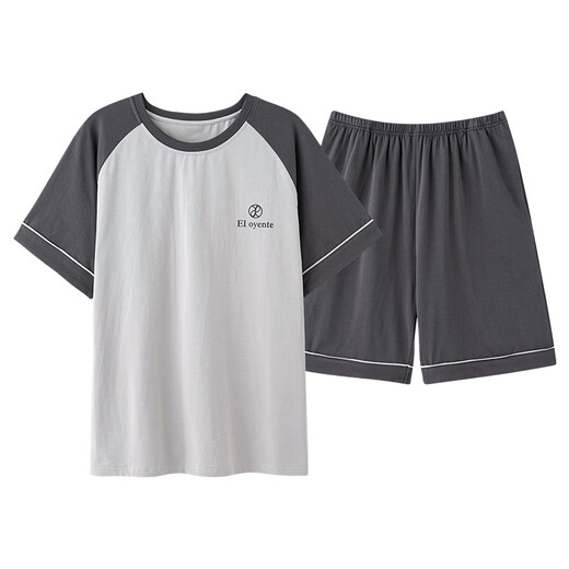 
Yalu 2025 new summer striped pajamas for men for summer teenagers short-sleeved men pure cotton home clothing for men large size HDE-9928 L