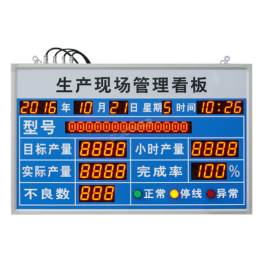 Le directeur de production de l'atelier de l'atelier de XunPeng Factory LED Electronic Kanban Production Progress Monitoring Plc Industrial Data Affichage 800 * 600 * 70 mm (simple) -17087 intérieur