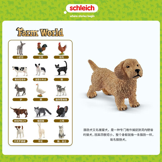 
Schleich S simulation animal model cat dog boy girl children toy gift enlightenment cognition 3+ Rhodesian ridge back dog 13895