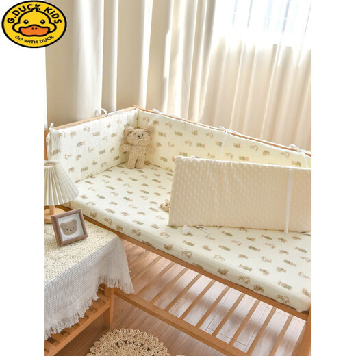 G.Duckkids Crib мягкая сумка новорожденный ребенок чистый хлопковый бобовый буфер антикомполлизионного буфера мягкая сумка детская детская кровать.