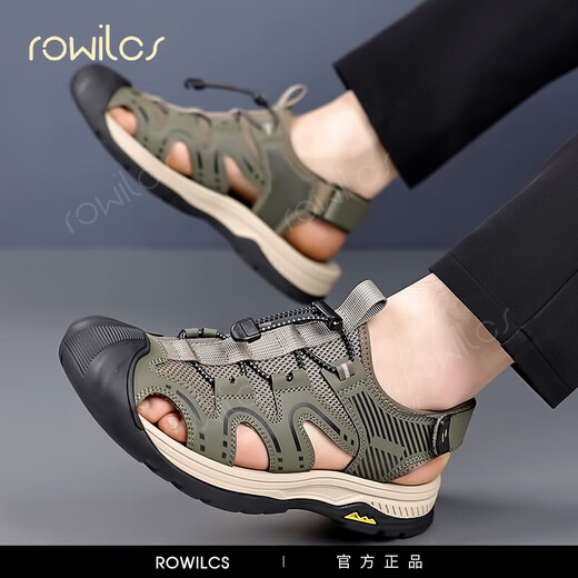 Rowilcs Sandals masculin 2025 Été Nouveau extérieur décontracté semelle douce de patauge