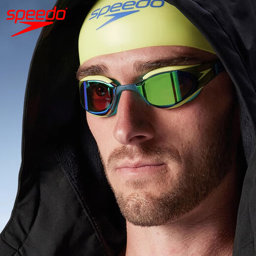 Speedo swimming goggles Fastskin shark skin super platinum anti-fog and anti-glare professional competition Pan Zhanle same style swimming goggles super yellow/steel color/emerald