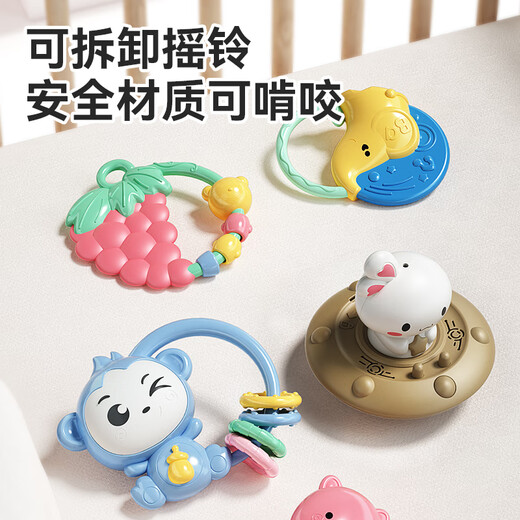 Xinge Krippenglocke, Rassel, Baby, beruhigendes Beißring, Spielzeug, Neugeborenes, Geburtstagsgeschenk, wiederaufladbar, Fernbedienung, Mückenschutz, Version grün