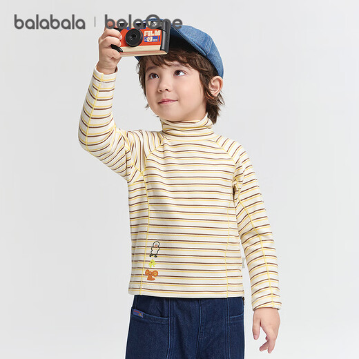 Bala BalaOne children's clothing children's long-sleeved T-shirt boys and girls 2025 winter bottoming shirt fever 208425100201