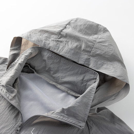 JEEP SPIRIT sun protection air-conditioning clothing with fan for men and women cooling and cooling fan clothing outdoor fishing and riding construction site work clothes gray + 1 set of accessories L