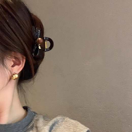 Xiaoqingcucumber 520 Подарочный объект Bust Clip Женский темперамент Shark Clip Light Luxury High-end Send Send Back Hair Clip Accessories F3206 Шоколадная коричневая майлард Высокий клад