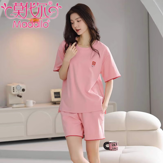 
Modal 2025 new pajamas for women in summer pure cotton shorts shorts sweet casual sports home clothing suit can be worn outside Z9856 M Recommended 80-100Jin [Jin equals 0.5 kg]