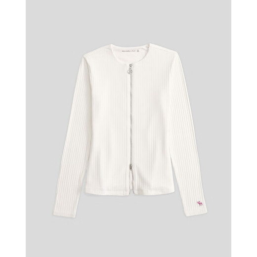 Abercrombie & Fitch Slimming Elk Pattern Bottoming Cardigan Top 25 Autumn and Winter Women's 139-5707 Milky White M (165/96A)