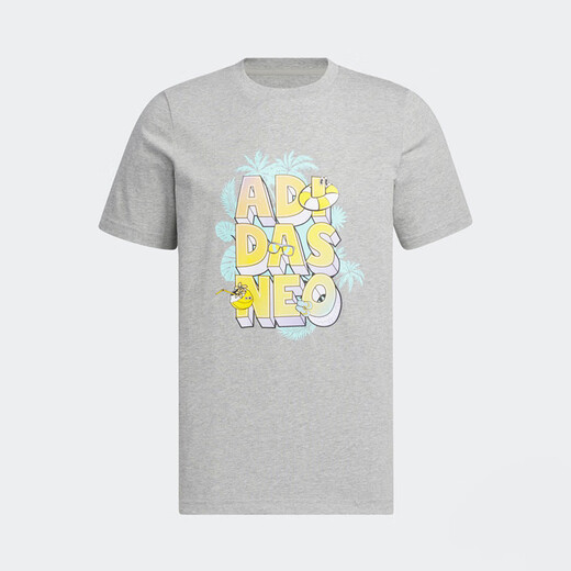 阿迪达斯 （adidas）男NEO透气圆领印花短袖T恤IP3887IP3886IP3884官方旗舰 IP3886 L