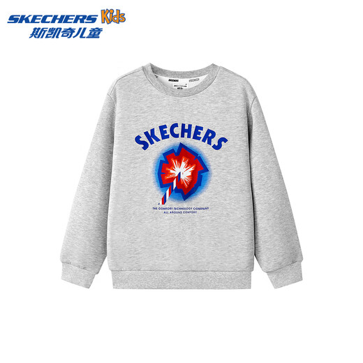 Skechers Skechers children's autumn fashion round neck pullover sweatshirt for boys and girls loose knitted casual top L425K030