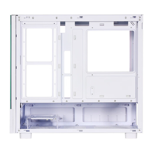 先马（SAMA）小惊鸿 白色MATX海景房游戏电脑机箱 270°全景/双面玻璃/支持360水冷/9风扇位/410mm长显卡/U2+U3